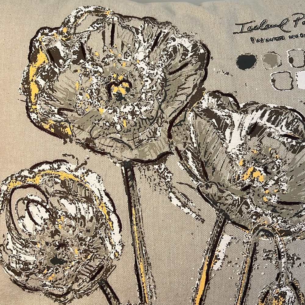 NEW Iceland Poppy Pillow by Creative Co-Op - Picture 6 of 6